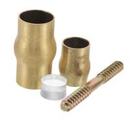 ASAKKURA Copper Walking Cane Joint Set DIY Elderly Crutch Parts with Brass Ferrule Anti-Slip Grip for Indoor Outdoor Use Easy Installation Replacement Accessories