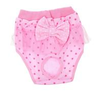 ASAKKURA Cotton Puppy Diaper Pants Female Dog Sanitary Underwear Breathable Absorbent Pet Dog Nappy with Elegant Pattern Easy to Wear Xl Pink