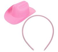ASAKKURA Cowboy Hat Headband Mini Cowgirl Hat Elastic Fabric Headband for Women, Suitable for Dances and Party Dress
