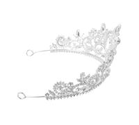 ASAKKURA Crystal Crown Wedding Headband for Women Elegant Hair Accessory for Bride Stunning Headdress for Parties Banquets Celebrations Versatile Tiara for Special Occasions Premium Alloy w
