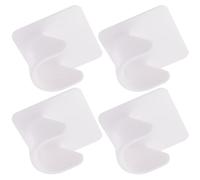 ASAKKURA Curtain Rod Hooks 4Pcs Adhesive Heavy Duty Wall Mount Brackets with Horseshoe Design for Kitchen and Bathroom Curtains No Drilling Required