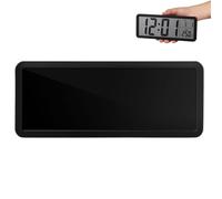 ASAKKURA Digital Wall Clock LED Temperature Clock with Date Display 10.2x3.4x1.2inch Abs Battery Operated Wall-mounted Design High-definition Display for Bedroom and Office