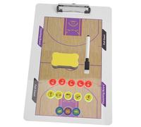 ASAKKURA Double-sided Basketball Coaching Clipboard Whiteboard with Magnetic Board for Coaches PVC Tactical Strategy Board for Sports Training and Game Planning Random Color