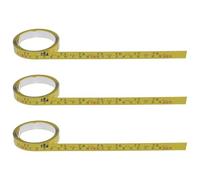 ASAKKURA Dual Scale Ruler Tapes Adhesive Measuring Tape Robust Self-adhesive Carbon Steel Flat Steel for Woodworking Applications Yellow Imperial Scale