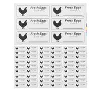 ASAKKURA Egg Produce Date Sticker Sheets Self-Adhesive Farm Egg Dates for Fresh Produce White Copper Sticker Sheets for Packaging and Small Farm Businesses 40 Sheets