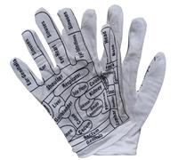 ASAKKURA Elastic Acupressure Massage Gloves with Meridian Diagram, Reusable Portable Hand Covers for Reflexology Therapy and Relief, Suitable for Home and Wellness Use