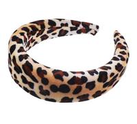 ASAKKURA Enough Quantity Leopard Pattern Headband Wide Headband 6.68x5.89x1.57in Comfortable Wearing Suitable for A Variety of Hairstyles Women Fashion Indoor Work Hair Accessory