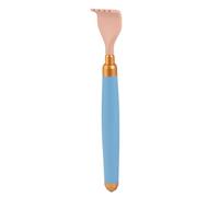 ASAKKURA Extendable Aluminum Back Scratcher with Lockable Tube, Sky Blue Telescopic Body Scratcher and Itch Relief Bead Massager for Hand and Back Use