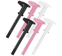 ASAKKURA Eyebrow Measuring Calipers Plastic 6Pcs Golden Ratio Rulers for Accurate Brow Mapping and Microblading Artists Portable Facial Measuring Device