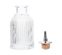 ASAKKURA Glass Bitters Bottle Bitter Bottle Retro Decorative Embossed Glass with Removable Plug and Stopper Easy to Store Light Weight Elegant Design for Home and Restaurant Bar Use