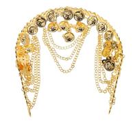ASAKKURA Golden Plated Tribal Headband Bells Ornaments Vintage Dance Jewelry for Festivals Weddings Parties Unique Cultural Hair Accessory for Women