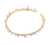 ASAKKURA Golden Thorn Crown Queen Headpiece Lightweight Comfortable Halloween Gothic Hair Accessory for Women Birthday Party Cosplay Prom Festival