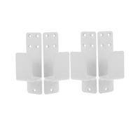 ASAKKURA Heavy Duty Door Barricade Bar Brackets Security Brackets for Enhanced Door Stability and Protection for Home Garage Shed and More White