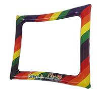 ASAKKURA Inflatable Photo Frames Inflatable Photo Frame Prop Colorful Vibrant Design Reusable Easy to Inflate Lightweight for Pride Month
