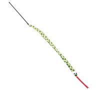 ASAKKURA Interactive Cat Stick with Plush Snake Shape for Exercise and Interactive Playtime Suitable for Cats and Kittens Green Colour for Indoor Fun