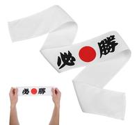 ASAKKURA Japanese Karate Headband White Martial Arts Headwear (85cm-100cm) Comfortable and Adjustable for Sports and Cooking