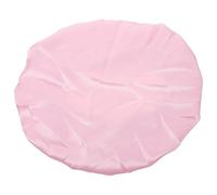 ASAKKURA Kids Elastic Bathing Shower Hat with Foldable Design Polyester Material Pink Shower Bonnet for Travel Night Sleeping Use