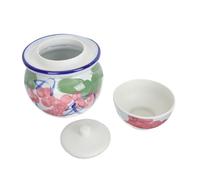 ASAKKURA Kimchi Crock Jar Sauerkraut Storage Jar 7.86x6.29x6.29in Ceramic Compact Easy to Clean Delicate Style for Making Pickles