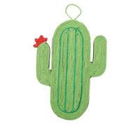 ASAKKURA Kitten Sisal Scratch Pad Cactus Shape Cat Scratcher Mat with Hanging Rope for Wall Floor Use Stress Relief Preventing Furniture Damage Indoor Exercise and Entertainment