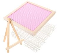 ASAKKURA Letter Felt Board Wooden Frame Message Board with Wooden Easel Stand Double-Sided Design Letters Pink for Wedding and Anniversary Decoration