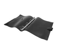 ASAKKURA Loose Leaf Notebook Cover and Professional Meeting Records Black Pvc with 4-hole Binder, Portable and Stylish Personal Planner Protector for Daily Planner Needs