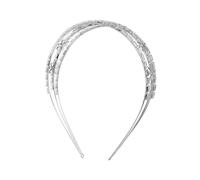 ASAKKURA Luxurious Three-layer Crystal Zircon Crown Headband Bridal Tiara for Women Wedding Hair Accessory Elegant Flower Headpiece