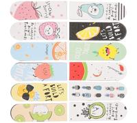 ASAKKURA Magnetic Bookmarks Unique Patterns 12pcs for Reading with Assorted Colours, Portable and Not Easy to Damage Book Mark Clips for Students and Teens