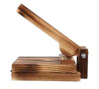 ASAKKURA Manual Dumpling Skin Press Mold, Carbonized Square Wooden Dough Wrapper Tool, Household Dumpling Making Gadget for Kitchen Use