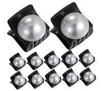 ASAKKURA Mini Pearl Hair Claw Clips 12pcs Small Hair Clips for Women Vintage French Style Lightweight and Elegant Accessories for Daily Hairstyles