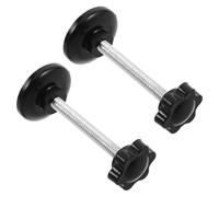 ASAKKURA Mobility Grips Walker Knobs 2pcs M6 Thread Rounded Hand Screws for Rollator and Walker, Tool-Free Assembly, Black Plastic and Galvanised Carbon Steel, Replacement Parts for