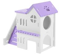 ASAKKURA Multi-chambers Small Animals Nest Hamster Villa Multifunctional Shelter Cozy and Secure Space Pvc 7.07x6.88x4.52in Summer Pet's Habitat for Hamster Guinea Pig Small Animals