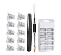 ASAKKURA Nail Extension Kit 1 Set of Crystal Nail Molds and Sanding Strips for Professional Manicure Art