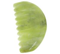 ASAKKURA Natural Jade Stone Massage Comb for Scalp and Body Acupoints with Polished Seamless Surface for Relaxation and Everyday Use
