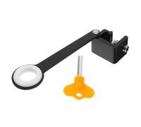 ASAKKURA No Drill Aluminum Alloy Window Lock with Key for Safety Sleek Window Limiter Handle Preventing Falls and Theft Easy Installation Slider Locks for Sliding Doors and