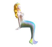 ASAKKURA Outdoor Garden Mermaid Statue Resin Figurine and Fade-resistant Mermaid Sculpture Decorative Craft for Patio and Indoor Display