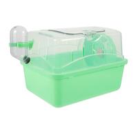 ASAKKURA Panoramic Top Small Pet Cage for Dwarf Hamsters and Rats, Large Green Hamster Cage with Carry Handle, Multi-use Habitat Suitable for Travel and Indoor Use