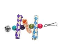 ASAKKURA Parrot Chewing Hanging Bird Cage Bite with Colorful Beads for Healthy Beak and Teeth Safe Chew for Parrots Budgies and Small Birds