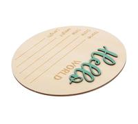 ASAKKURA Personalised Neon Sign Wooden Round Birth Announcement Newborn Photoshoot Prop