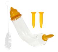 ASAKKURA Pet Feeding Pacifier Pet Feeding Nipples Accurate Dose Administration Convenient to Carry Glass Silicone Curved Shaped Nursing Supplies Newborn Puppies Rabbits