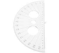 ASAKKURA Plastic Half Circle Protractor for Students, Portable Small Measuring Ruler for Math Lessons, Multifunctional Angle Measurement Tool for Geometry and Drafting