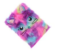 ASAKKURA Plush Cartoon Notebook Writing Pad for Purple Cat Adorable Diary Journal Scrapbook with Paper for Creative Writing Sketching and Travel Notes