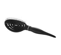 ASAKKURA Portable Black Plastic Detangling Comb for Women with Large Curved Oval Shape, Hair Styling Accessory that Fits Scalp Contours and Does Not Damage Hair Strands, for Creating