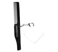 ASAKKURA Portable Foldable Comb with Fine Teeth and Square Mirror Lightweight Beard Comb Keyring for Men S Grooming and Travel Convenient Multipurpose Hair Styling