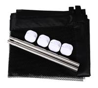 ASAKKURA Portable Folding Pet Gate Protective Fence Nylon Barrier 180x72cm Black Easy Operation for Stairs and Balconies Household Pet Safety