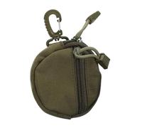 ASAKKURA Portable Sports Coin Purse with Zipper and Hanging Hook Polyester Utility Pouch for Hiking Travel Cycling and Outdoor Storage Multi-Compartment Organizer Compatible with Belt and