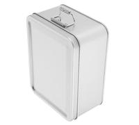 ASAKKURA Practical Storage Jar Wedding Candy Box Silver Rectangular Tinplate Wear Resistant Soft Feel Small Tins with Lids Suitable for Home Decor