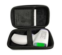 ASAKKURA Protective Case Shockproof Bag Classic Zipper Design Eva Pu Material Splash Scratch Protection Black Storage for Thermometer Travel