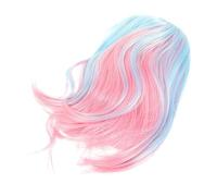 ASAKKURA Rainbow Colored Cosplay Wig Synthetic Hair for Halloween Parties and Costumes Vibrant Fake Hair for Holiday Fun and Creative Dress Up present for Friends and Family