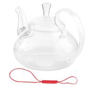 ASAKKURA Raised Handle Teapot Glass Tea Ware Crystally Heat-Proof High-Transmittance Glass Beautiful Design for Tea Table