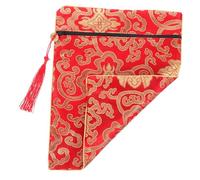 ASAKKURA Red Silk Buddhist Zen Book Wrap Cloth with Embroidered Brocade Pattern Portable Scripture Storage Pouch for Buddhist Texts Books Documents Organizer Multipurpose Carrier Bag